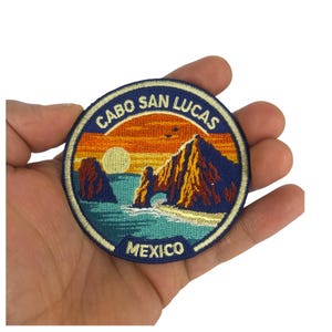 Cabo San Lucas Patch – 3 Inch Iron-On Embroidered Sunset Beach Travel Souvenir Badge