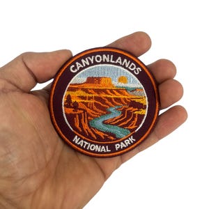 Canyonlands National Park Patch – 3 Inch Iron-On Embroidered Utah Desert Travel Souvenir Badge