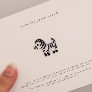 Söt babyzebra broderad lapp | Stryk-på minizebralapp | Kawaii safaridjurslapp för jacka och ryggsäck | Babyshowerpresent