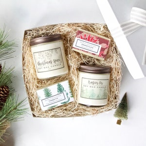 Christmas Candle & Soap Gift Set, Christmas Home Decor, Holiday Decor, gift idea, gift for Holiday, Holiday gift for mom, Holiday gift idea image 1