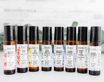 Essential Oil Roll On Perfume Set, Aromatherapy Blends, Travel Essentials