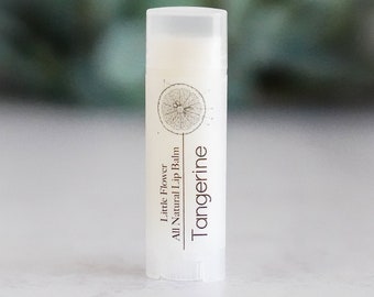 Tangerine Lip Balm - Natural Chapstick, Lip Balms Shea butter, Flavored Lip Balm, Handmade Lip Care, Moisturizing Chapstick, Lip Butter