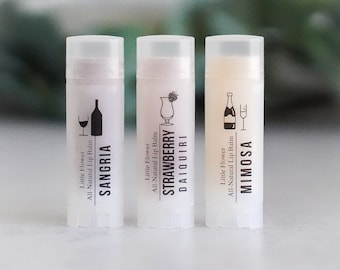 Cocktail Lip Balms Set of 3 - Adult Stocking Stuffer Ideas Party Favor for Women Wife Funny Christmas Gift idea for from daughter affordable