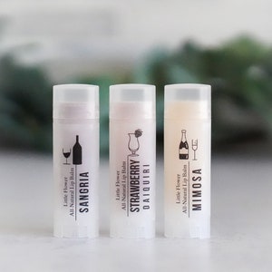 Cocktail Lip Balms Set of 3 - Adult Stocking Stuffer Ideas Party Favor for Women Wife Funny Christmas Gift idea for from daughter affordable