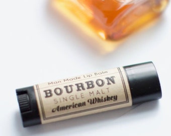 Funny Small Gifts for Men Bourbon Lip Balm, Mens Gifts, Dad Gift, Gifts for beer and wine lovers, Gift For Dad, Foodies whiskey lovers