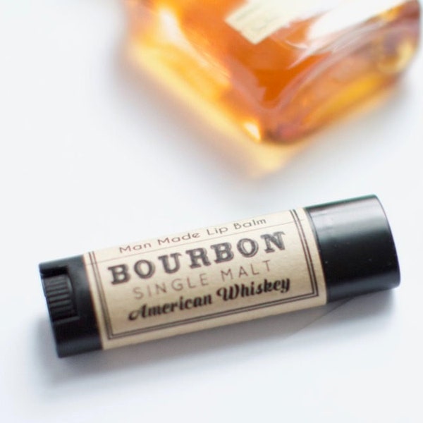 Funny Small Gifts for Men Bourbon Lip Balm, Mens Gifts, Dad Gift, Gifts for beer and wine lovers, Gift For Dad, Foodies whiskey lovers