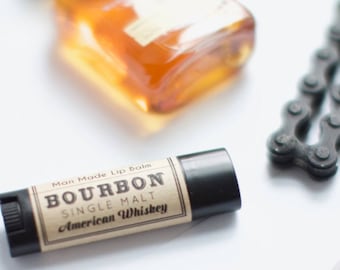 Gift for Him Bourbon Whiskey Lip Balm Stocking Stuffer for men women Christmas Gift Idea adults 2023 chapstick