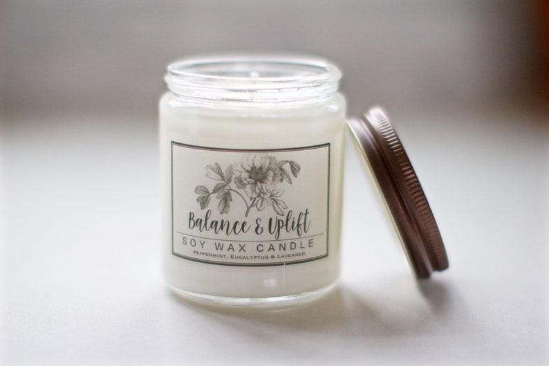 Balance and Uplift Natural Soy Wax Candle - Thumbnail 3