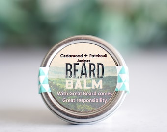 Beard Balm Wildwood - Handmade beard care gift or stocking stuffer for men, him, dad, husband