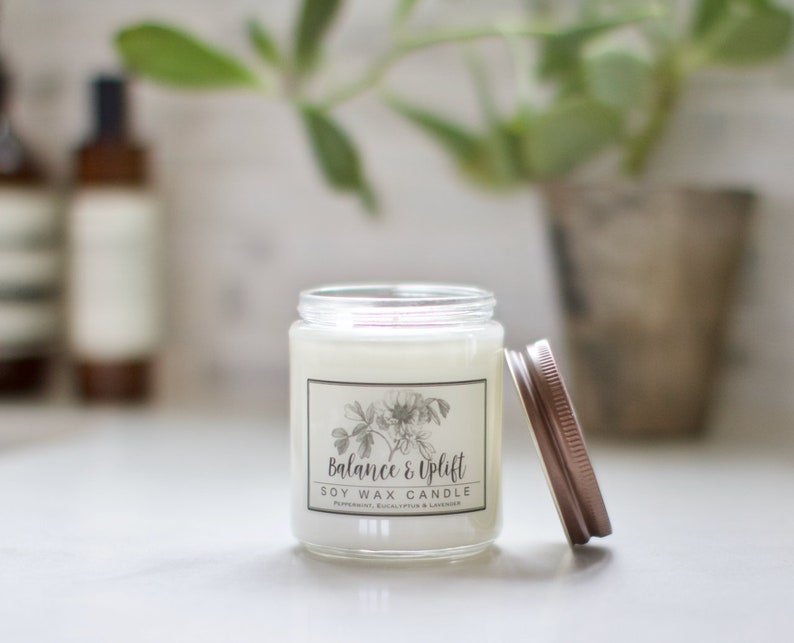 Balance and Uplift Natural Soy Wax Candle - Thumbnail 2