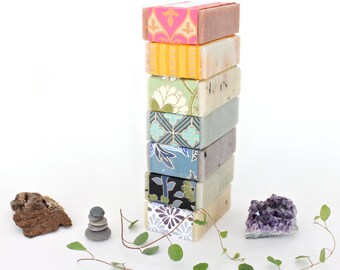 Natural SOAP GIFT SET of 5 Homemade Soap, Handmade Soap, Soap Gift Basket, Gift Idea, Spa Gift Basket, Soap Gift Box, Gift for friend