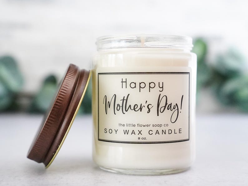 Mothers Day Candle and Soap Gift Basket, Personalized Mom Gift from daughter son baby for Mother in Law mother and son gift ideas box afbeelding 4