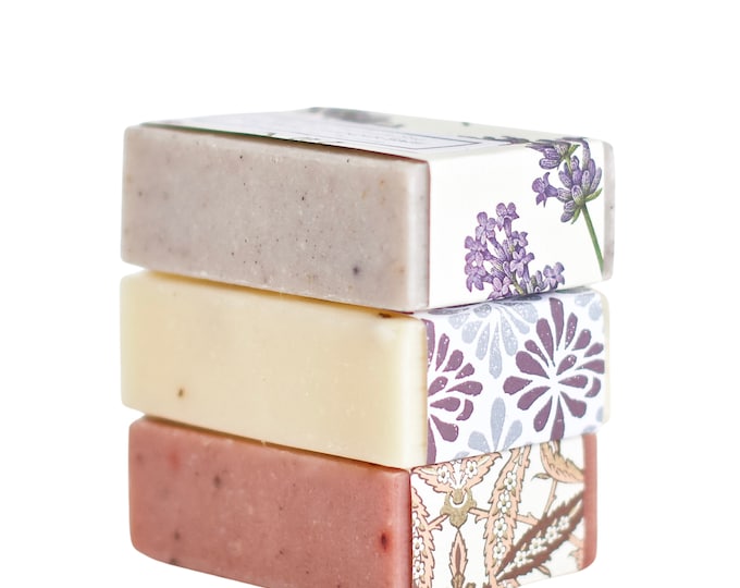 Handmade Soap - Set of 3, Natural cold process essential oil soap