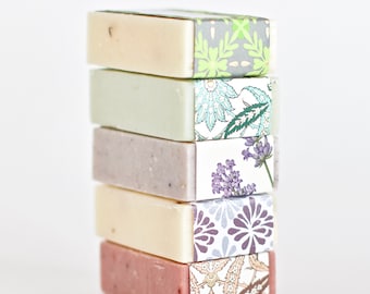 Unique gift for mom - Handmade Soap Gift 5 bar set Homemade Natural essential oil artisan handcrafted soap thoughtful gifts