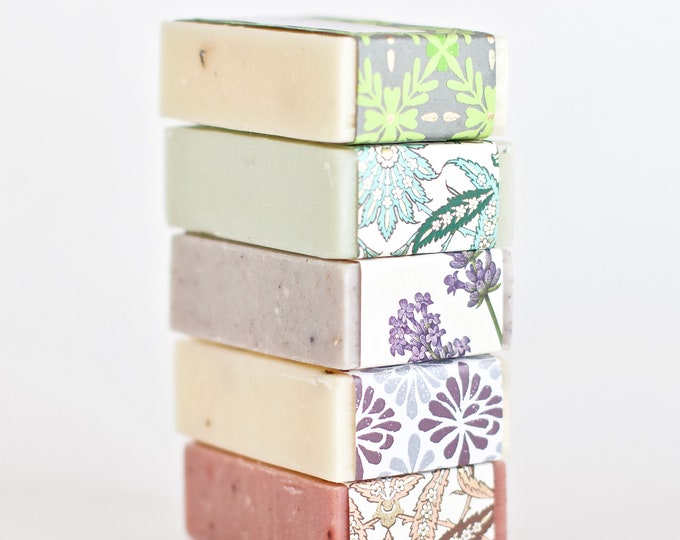 Handmade Soap Gift Set of 5 Bars | Natural Essential Oil Soap | Gift for Women