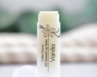 Vanilla Lip Balm - Natural Chapstick, Lip Balms Shea butter, Flavored Lip Balm, Handmade Lip Care, Moisturizing Chapstick, Lip Butter