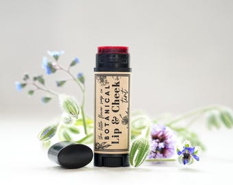 Tinte botánico para labios y mejillas - Rubor y labial naturales - Maquillaje artesanal no tóxico