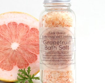 Pink Grapefruit Bath Salt, Pink Grapefruit Himalayan mineral soak, Relaxation Gift, Citrus and epsom, Bath Bomb, Gift for mom, natural