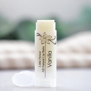 The Little Flower Soap Co - Almond Flavor Lip Balm - Natural Chapstick, Shea butter, Handmade Lip Care, Moisturizing Chapstick, Lip Butter Vanilla