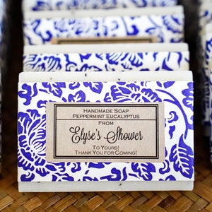 Custom Party Favors - Personalized Wedding Favors - Baby Shower Favors, Custom Label Bridal Shower Favors - Handmade Natural Soap Favors