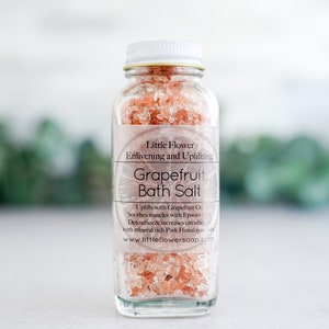 Natural Skin Care, Bath Salts, Mothers Day Gift for her Bath Soak, Pink Grapefruit Bath Salt Detox Salts & Scrubs The Little Flower Soap Co Pink Grapefruit