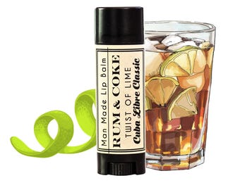 Rum and Coke Lip Balm chapstick for adult men women funny stocking stuffer ideas cocktail novelty drink funny gifts