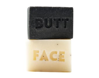 Gifts for Him Funny Soaps | Stocking Stuffer bar soap set | Charcoal and Peppermint soaps | Gag gift ideas for adult men women | Novelty