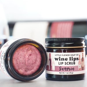 Wine lover gift Wine Lips Sangria Sugar Lip Scrub Funny Stocking Stuffer girlfriend wife sister daughter best friend mom image 2