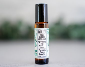 RELIEF - Anti-Itch bug bite Aftercare Natural Essential Oil perfume roll on, aromatherapy blend, handmade perfume, perfect gift for all