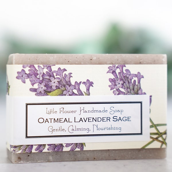 Oatmeal Lavender & Sage Soap Bar Soap - Handmade Soap, All Natural Soap, Essential Oil Soap, Artisan Soap