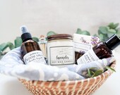Spa Gift Basket – Unique Mother's Day Gift | Boho Lavender Self-Care Set | Best Gifts for Mom, New Mom Gift, Spa Gift for Her