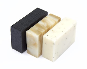 Stocking Stuffers for Men: Set of 3 Natural Bar Soap Gift Set for Him