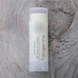 Bálsamo labial de mandarina - Bálsamo labial natural, Bálsamos labiales de manteca de karité, Bálsamo labial con sabor, Cuidado labial hecho a mano, Bálsamo labial humectante, Manteca labial imagen 3