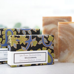 Bar Soap, Woodsman Soap, Groomsman gift, fathers day gift, boyfriend gift, gifts for men, anniversary gift, gifts for boyfriend, dad gift image 2