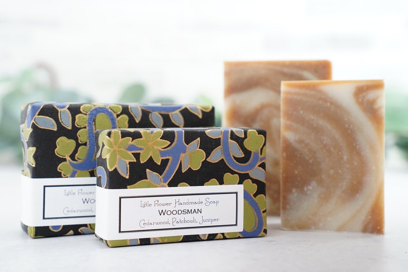 Bar Soap, Woodsman Soap, Groomsman gift, fathers day gift, boyfriend gift, gifts for men, anniversary gift, gifts for boyfriend, dad gift image 2