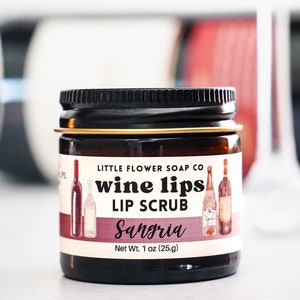 Wine lover gift Wine Lips Sangria Sugar Lip Scrub Funny Stocking Stuffer girlfriend wife sister daughter best friend mom image 3