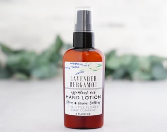 Hand Lotion - Lavender Bergamot with Shea and Cocoa butters Stocking Stuffers for Women