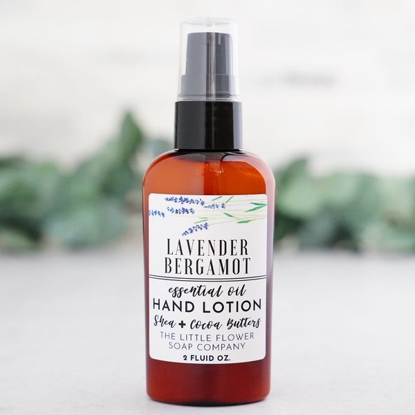 Hand Lotion - Lavender Bergamot with Shea and Cocoa butters Stocking Stuffers for Women