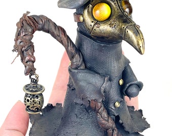 Steampunk Plague Doctor sculpture ooak