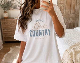 Christian PNG Shirt Design Bundle, This is Gods Country Shirt PNG, Country Faith Shirt Design, Christian Graphic Tee PNG, Sublimation