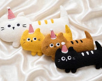 Cojín de peluche de gato regordete Kawaii, peluche de gatito suave y gordito, regalo para amantes de los gatos y niños, 40 cm x 65 cm