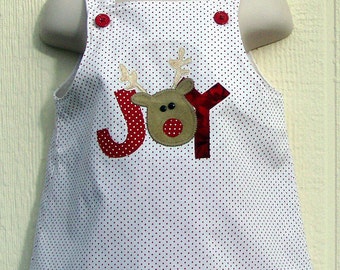 Joy with Reindeer 2 Piece Christmas Set,  Size 2T, Top and Pants, Christmas Outfit