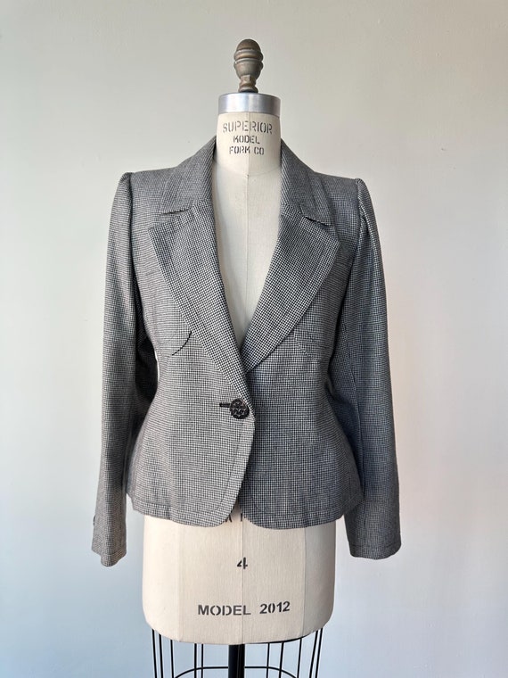 Vintage YSL Rive Gauche Houndstooth Blazer | Size… - image 1