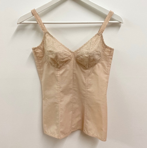 Vintage Cotton Corset-esque Eyelet Cotton Camisole