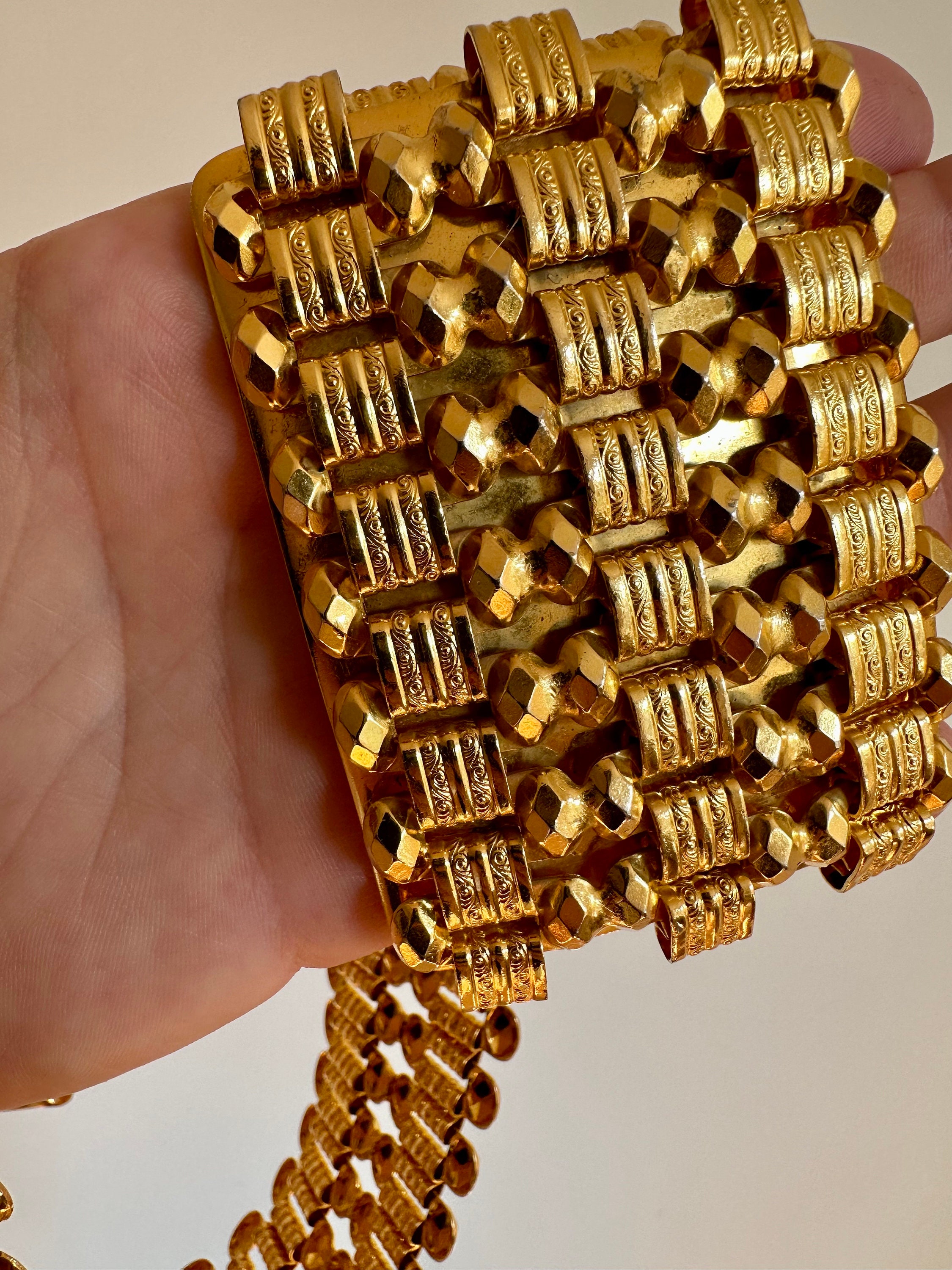 Vintage Dior Gold Metal Belt | Adjustable up to 27” Waist - Etsy