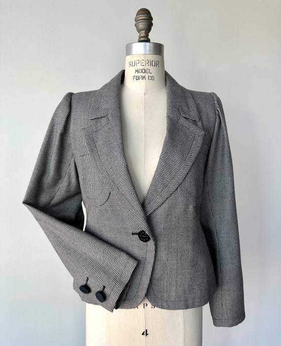 Vintage YSL Rive Gauche Houndstooth Blazer | Size… - image 2
