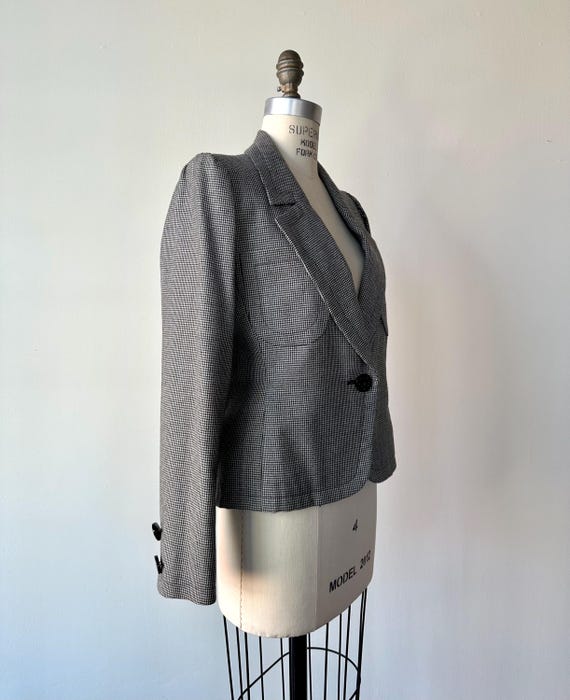 Vintage YSL Rive Gauche Houndstooth Blazer | Size… - image 3