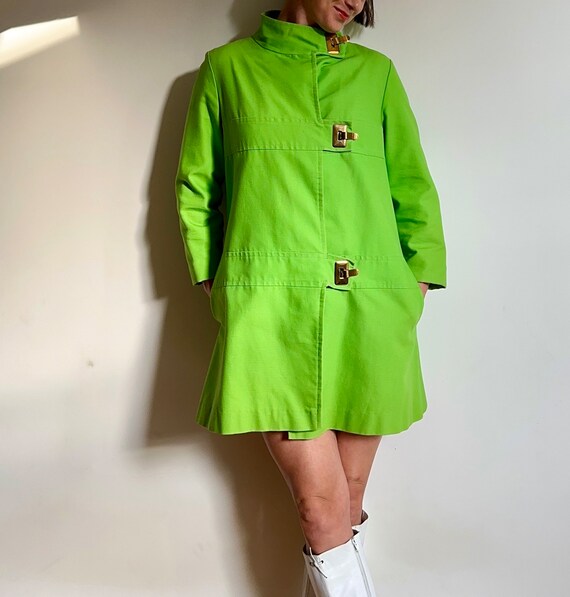 1960s Neon Green Mod Clasp Jacket | Medium - image 5