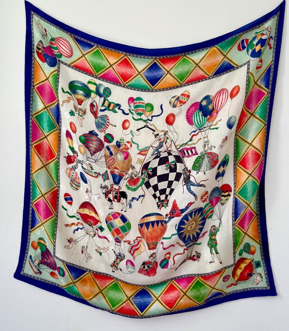 Vintage Moschino Silk Circus Scarf