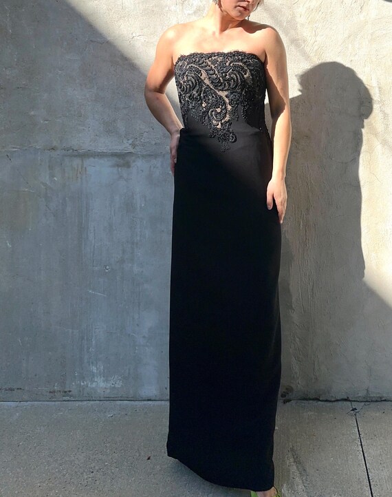 Vintage NWT Carmen Marc Valvo Strapless Gown | Size 10 | Medium Vintage NWT Carmen Marc Valvo Strapless Gown | Size 10 | Medium